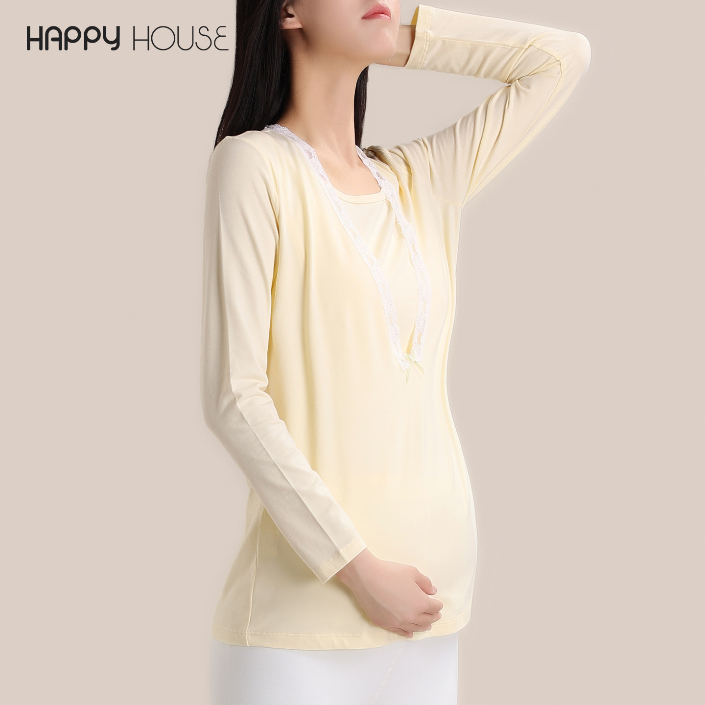 快乐屋2026春秋新品针织月子服上衣孕妇哺乳期舒适隐形哺乳口秋衣,孕妇装/孕产妇用品/营养,秋衣,淘宝优惠券,粉丝福利购,淘宝优惠卷