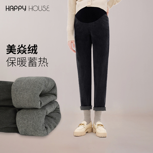 秋冬外穿2025新款 裤 加绒孕妇裤 外穿大码 子 老爹裤 快乐屋孕妇牛仔裤