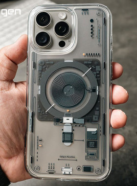 【3D立体特别款】Spigen 适用于苹果iphone16Pro Max手机壳Mag Safe磁吸保护套16pro硅胶全包防摔外壳透明