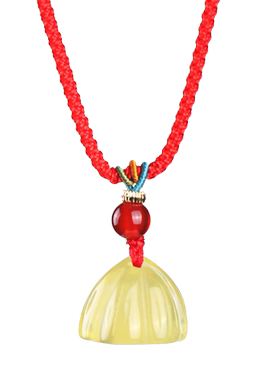 黄水晶吊坠男女士佩戴莲蓬项链