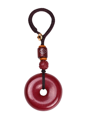 男女天然朱砂钥匙扣葫芦无事牌