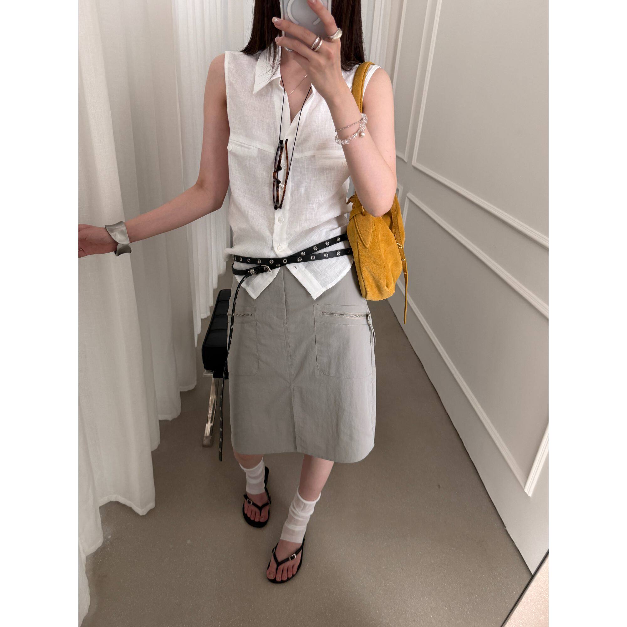 小个子百搭工装包臀半身裙女生夏季新款韩版梨型身材伯克利a字裙
