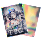 游戏王卡套白银城牌套拉比林斯镭射妹套卡组保护套卡盒卡垫diy