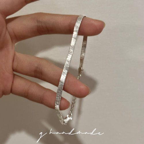 G HANDMADE 925纯银金丝手链意大利重工编织拉丝新款高级感可调节