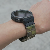 华米 高驰 华为 肥熊适用佳明 小米 颂拓 OPPO VIVO运动手表户外手表22mm连接器MC迷彩回环尼龙速干表带腕带