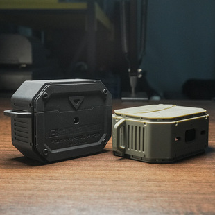 战术机能风格 肥熊适用于苹果AirPods 二代无线蓝牙耳机防摔保护套充电盒军事风格 Pro2 保护壳 GEN2