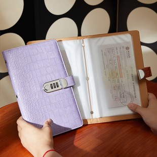 存单收纳本银行储蓄收集册高端多功能收纳神器存折存单收纳本票据夹带密码定期存单专用夹家用支票2026年新款