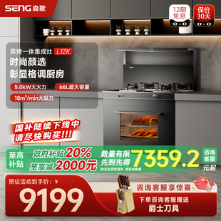 森歌 Seng L1ZK海豚系列蒸烤集成灶家用一体灶大火力单向排烟