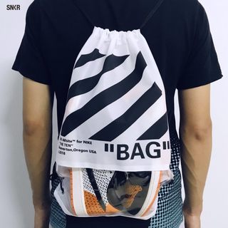 OW球鞋袋 the bag off white束口抽绳防尘袋收纳袋 OW双肩背袋