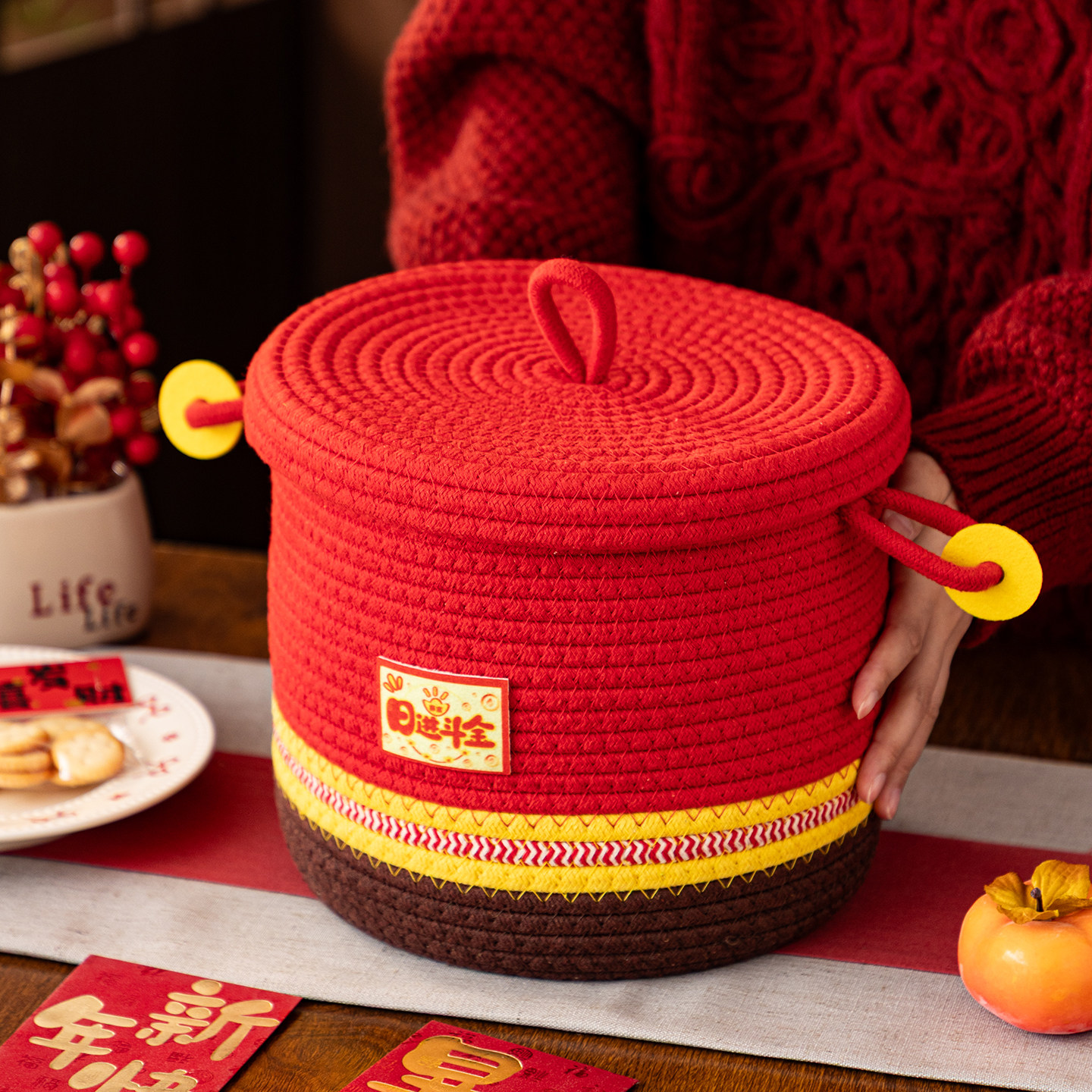 2026新款创意财神新年包装盒马年抱抱桶坚果年货礼盒饼干糖果空盒,节庆用品/礼品,春节礼盒,淘宝优惠券,粉丝福利购,淘宝优惠卷