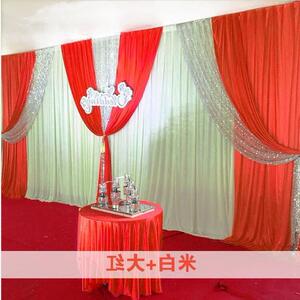 品定制 婚庆婚礼舞台背景会场场景布置幕布布幔纱幔亮片道具用