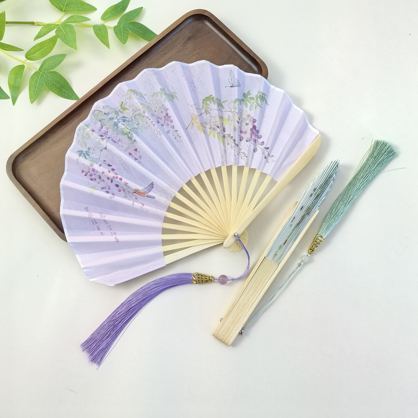 古风贝壳扇中国风刀扇便携折叠扇