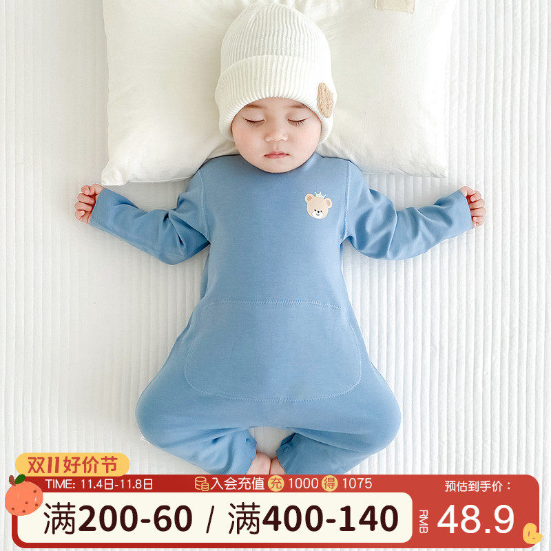 0一2岁婴儿冬装宝宝连体衣秋冬款德绒保暖内衣套装睡衣冬季打底衣怎么样,好用不?