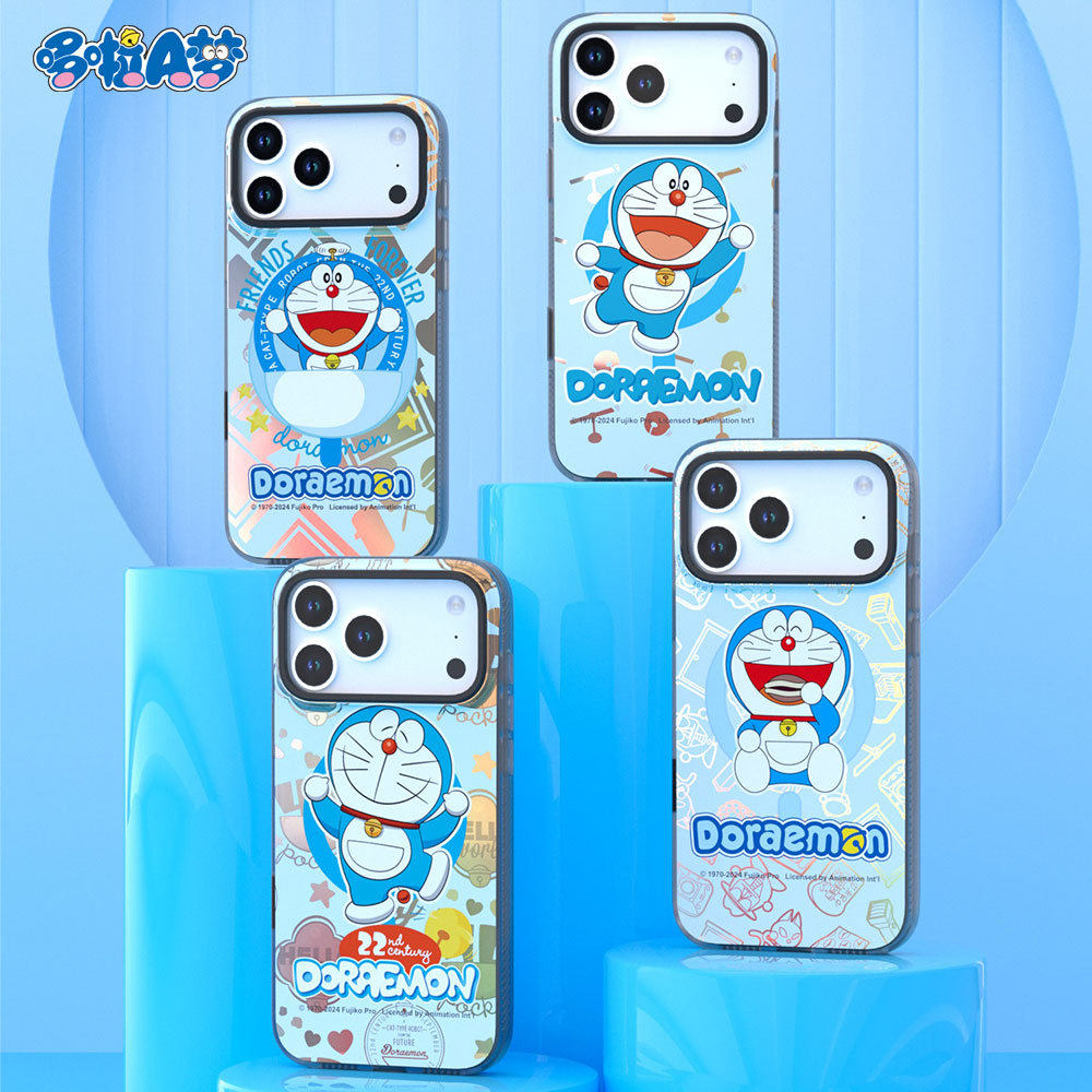 哆啦A梦正版授权2025新款适用苹果17promax手机壳磁吸充电iPhone17pro保护套全包防摔高级感可爱情侣款保护壳