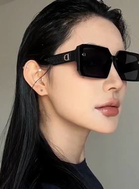 新款D韩版大框墨镜女ins风高级感显瘦防紫外线遮阳黑色太阳眼镜潮