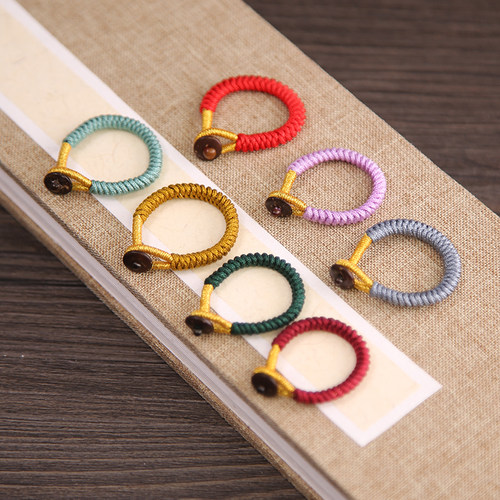 手工编织金刚结指环扣挂件钥匙扣包挂编绳配件汉服压襟配饰挂绳