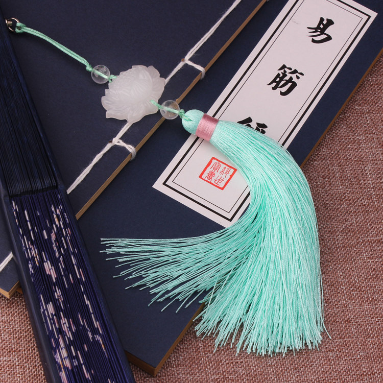 古典简约白玉流苏中国风折扇坠子包挂乐器汉服腰配旗袍压襟