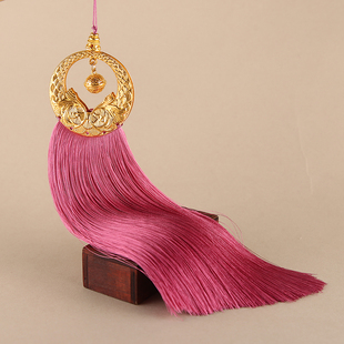 纯手工黄金色流苏吊坠大号古风吊穗人造丝穗子真丝顺畅中国风挂件
