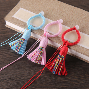 藏式指环扣流苏吊坠手机钥匙扣挂绳配饰包挂香囊宋锦汉服饰品挂件