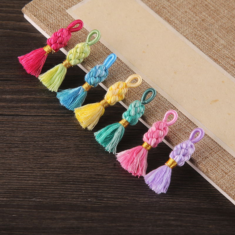 25MM玉米结迷你小流苏手工编织棉线穗子手链耳环项链挂件饰品配饰