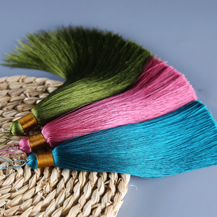 12cm古风流苏真丝人造丝线穗子包挂吊坠汽车挂件吊坠中国风挂饰