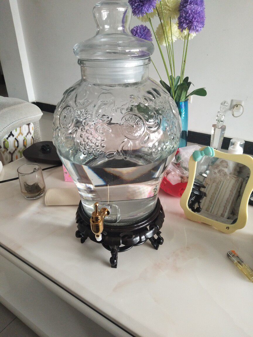 包邮无铅玻璃加厚泡酒瓶20斤带龙头雕花药酒瓶酿酒瓶酒缸泡酒坛子