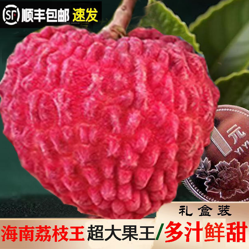 荔枝新鲜海南荔枝王超大无核整箱10斤当季水果糯米桂孕妇礼盒现摘