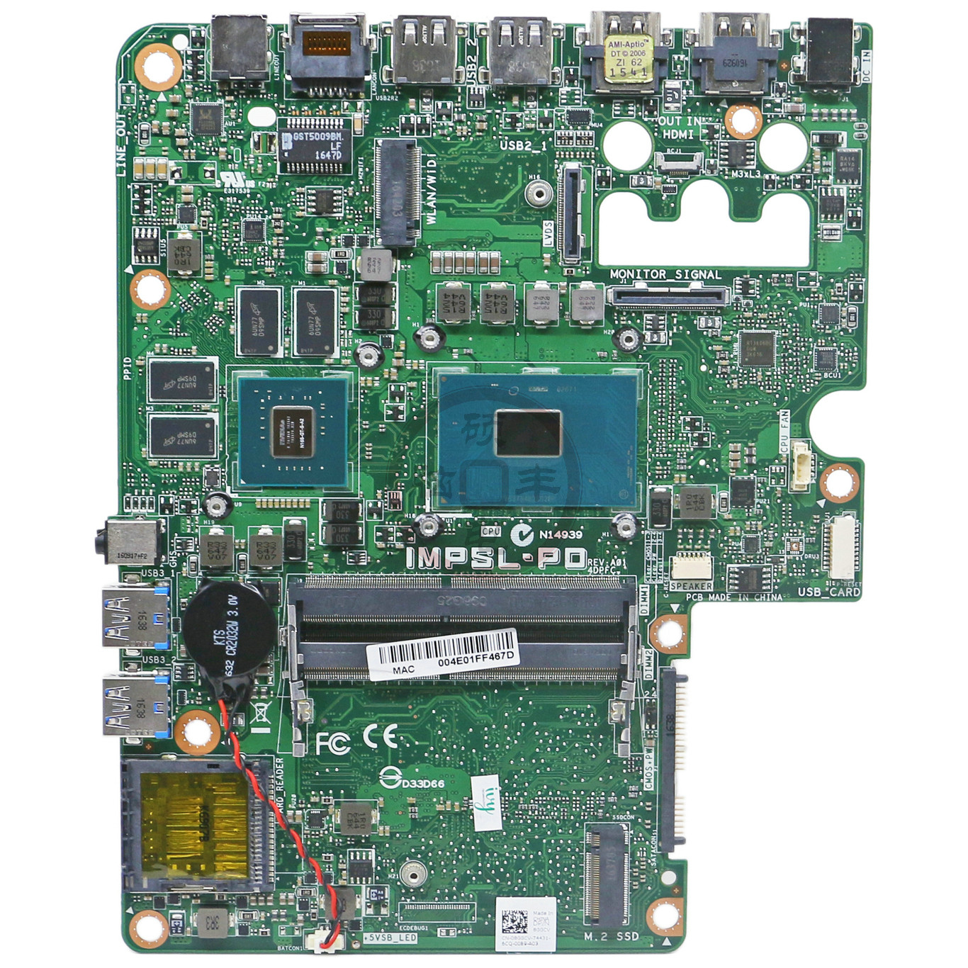 戴尔DELL inspiron 24 7459一体机主板 8GGCV 8K1X8 IMPSL-PD适用