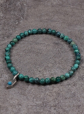 pohier藏式原矿绿松石手链