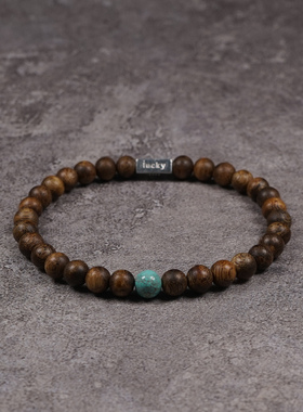 POHIER天然绿松石沉香手串