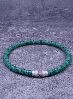 POHIER原创设计手作银珠绿松石手链Heritage联名KNAPSACK合作Goro