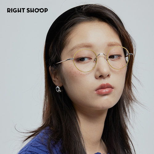右店日系女款手工金属细圆框眼镜