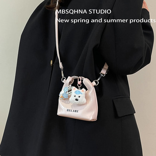 MBSQHNA小众洋气迷你手拎口红包包女2025新款韩版时尚单肩斜挎包