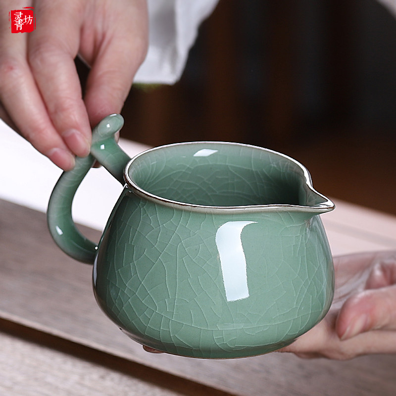 青瓷公道杯陶瓷大号公杯分茶器耐热大容量茶海高档分茶杯哥窑开片,餐饮具,公道杯,淘宝优惠券,粉丝福利购,淘宝优惠卷