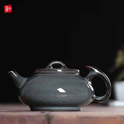 陶瓷灵青坊清新青瓷泡茶壶