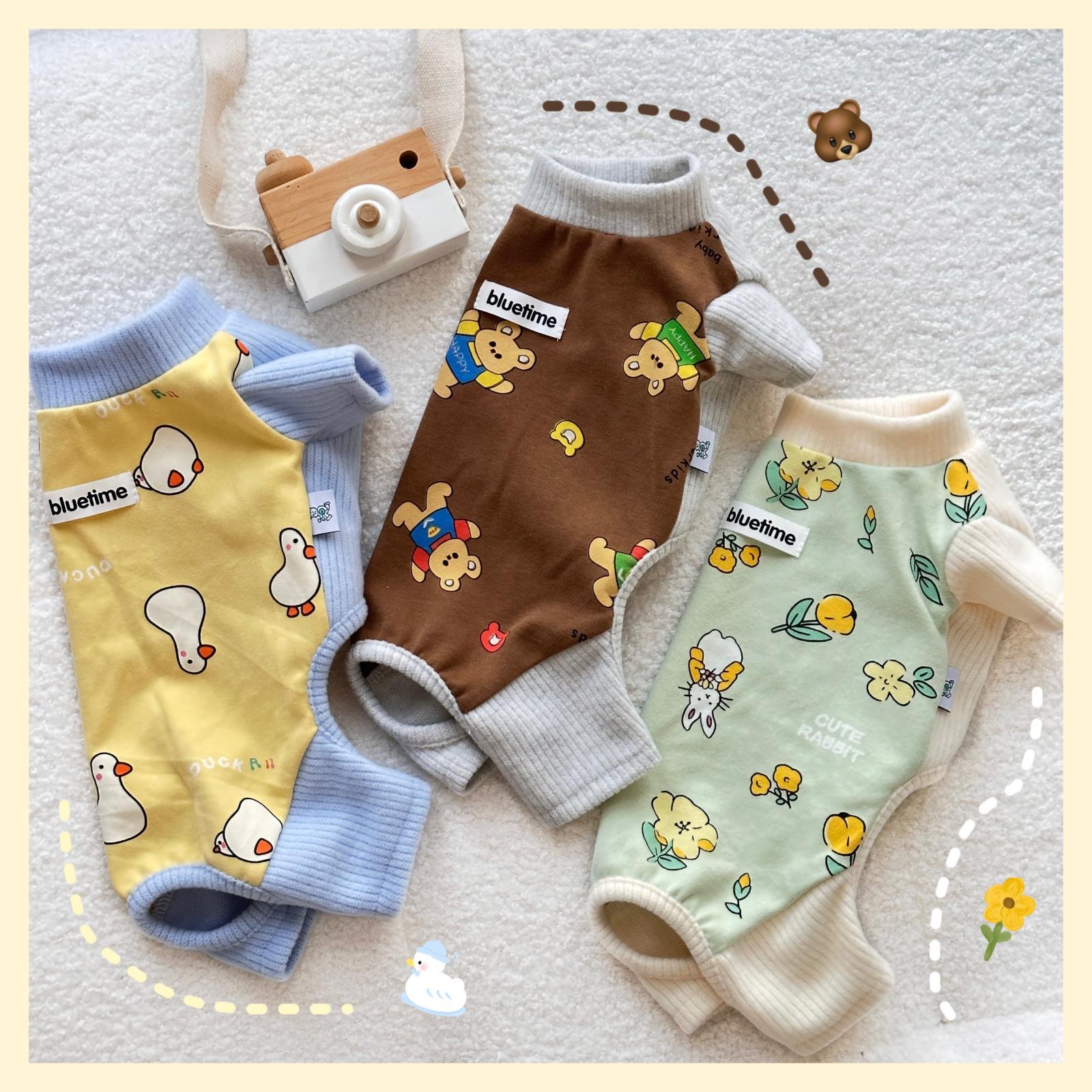 bluetime宠物秋冬款四脚衣童趣风