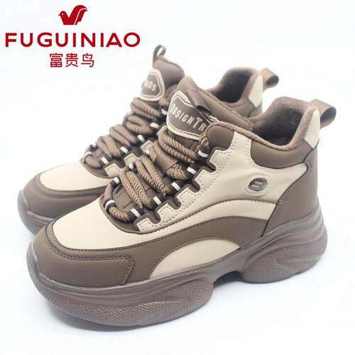 特价富贵鸟女鞋2024冬季新款厚底