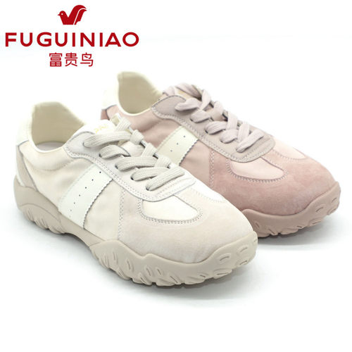 特价富贵鸟女鞋2025夏季新款时尚系带舒适休闲真皮X5JD526Z-9
