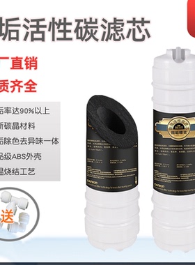 阻垢滤芯净水器10寸烧结炭压缩活性炭韩式快接后置大T33去除水垢