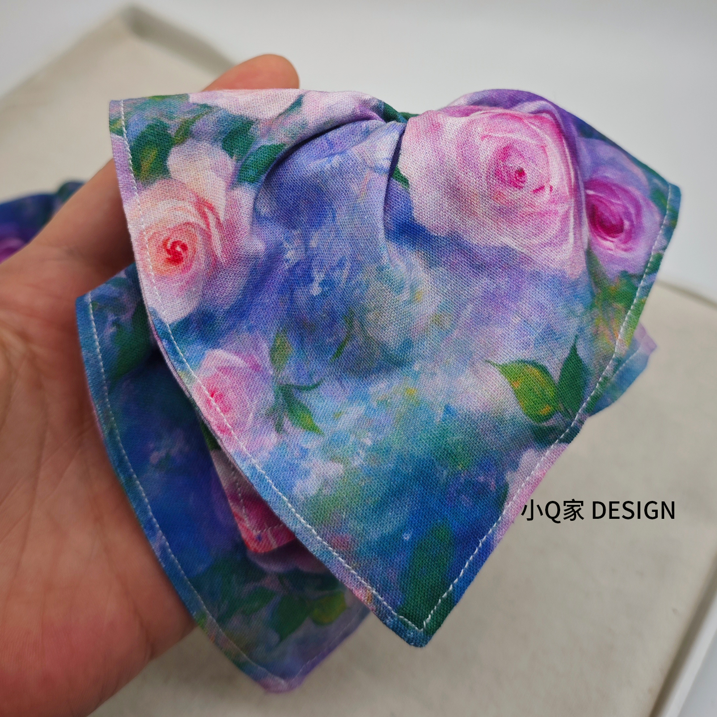 布艺油画蝴蝶结发夹浪漫度假