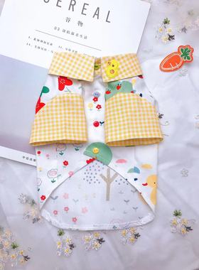 原创手工定制宠物衣服幼稚园小黄鸭狗狗衬衫秋冬加绒泰迪博美法斗