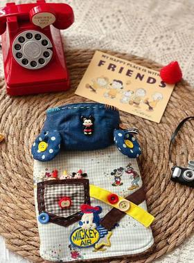 原创手工定制宠物衣服狗狗猫咪秋冬复古米奇连帽背心泰迪小马西施