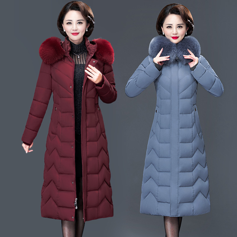 修身显瘦加厚羽绒棉服棉衣中长款