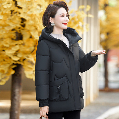 中老年妈妈装羽绒棉服加厚棉衣