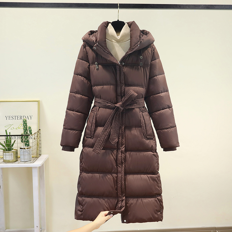 长款过膝羽绒棉服加厚保暖