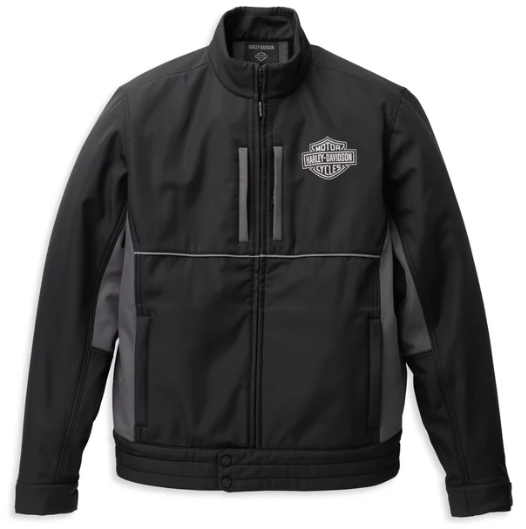 哈雷戴维森男士酒吧和盾牌软壳夹克摩托车骑行服防摔防风摩旅文化