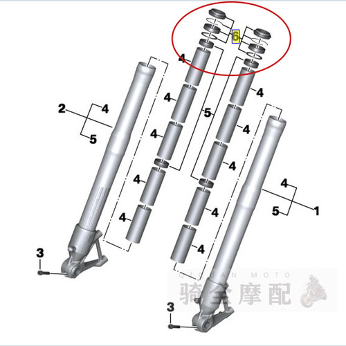 宝马摩托车水冷R1200/1250GS ADV RT水鸟前叉减震油封密封件正品