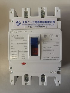 3300 天水二一三 原装 250M 塑壳式 断路器GSM3 160A 正品 250A GSM1