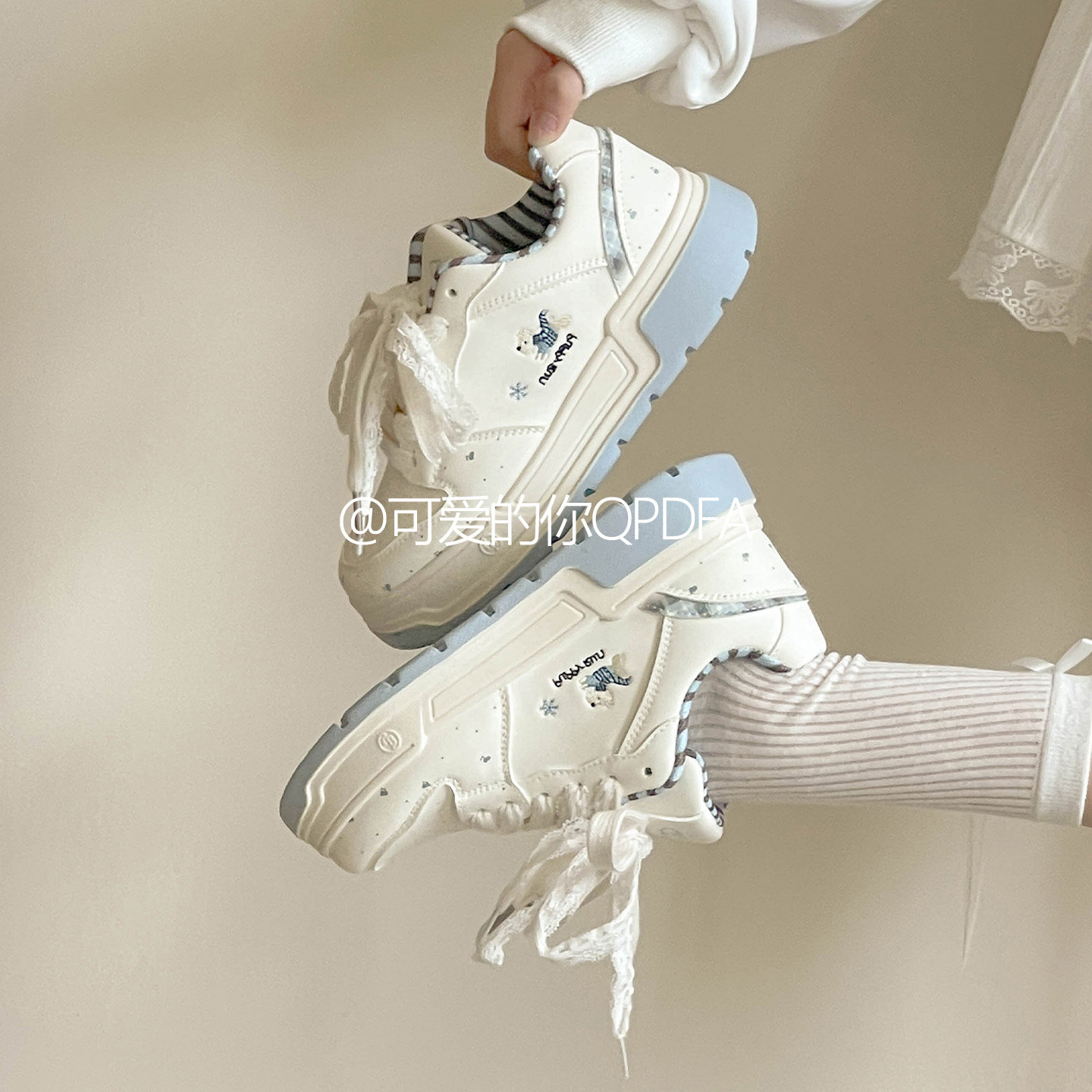 可爱的你韩系休闲板鞋女款2025新款秋季厚底小白鞋女鞋百搭面包鞋,女鞋,休闲板鞋,淘宝优惠券,粉丝福利购,淘宝优惠卷