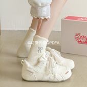 你加绒保暖德训鞋 板鞋 女2025新款 冬季 可爱 厚底小白鞋 爆款 二棉鞋